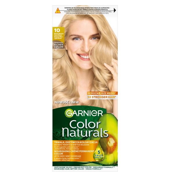 Garnier Color Naturals odżywcza farba do włosów 10 Bardzo Bardzo Jasny Blond