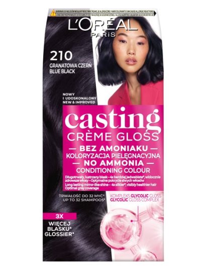 L'Oreal Paris Casting Creme Gloss farba do włosów 210 Granatowa Czerń