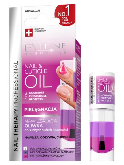 Eveline Cosmetics Nail Therapy Professional nawilżająca oliwka do suchych skórek i paznokci 8ml