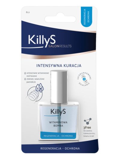 KillyS Salon Results Vitamin Booster odżywka witaminowa do osłabionych i łamiących się paznokci 10ml