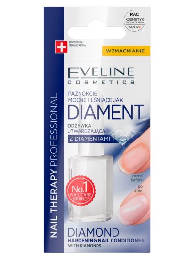 Eveline Cosmetics Nail Therapy Professional odżywka utwardzająca z diamentami 12ml