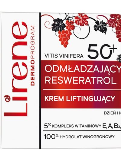 Lirene Odmładzający Resweratrol 50+ krem liftingujący na dzień i noc 50ml
