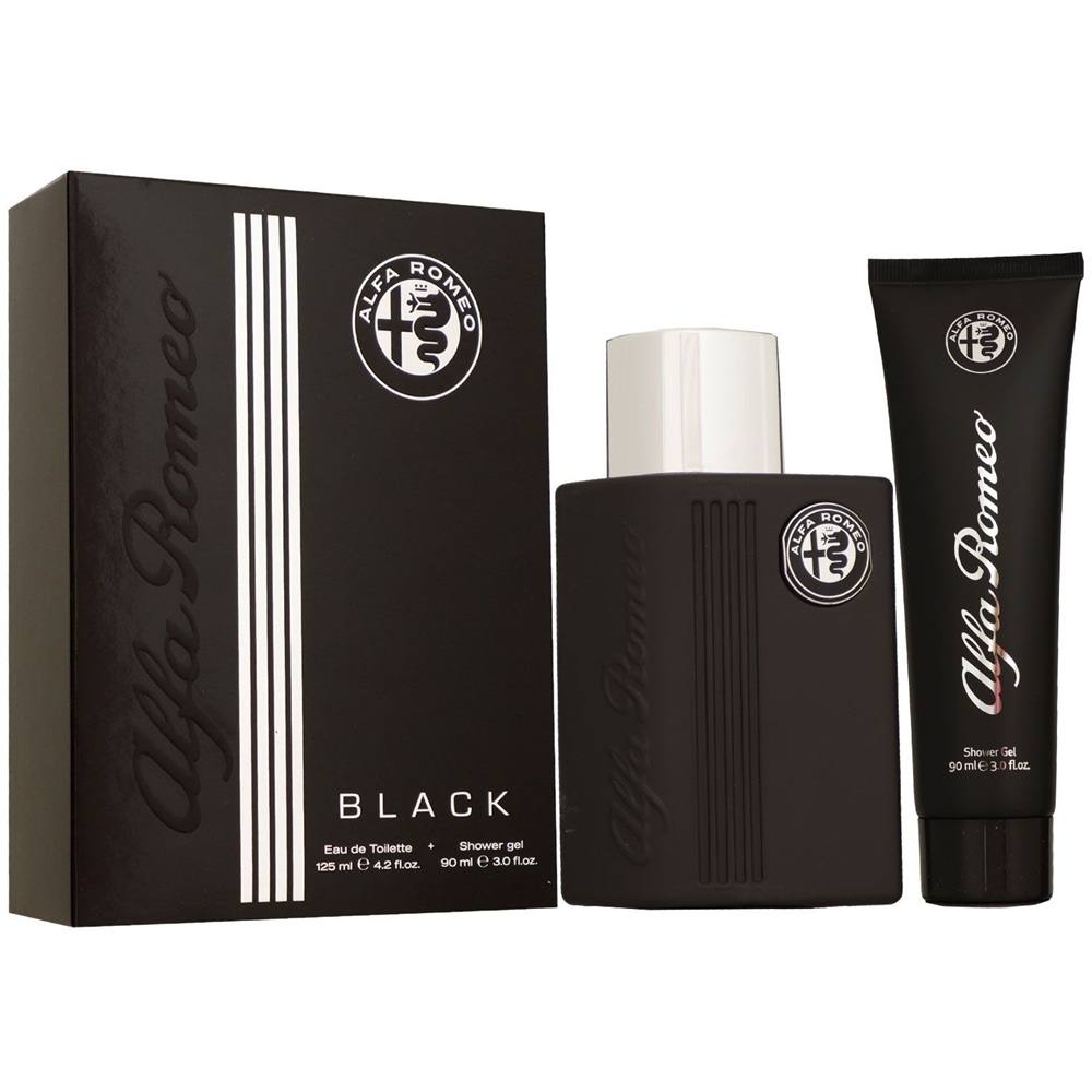 alfa romeo alfa romeo black woda toaletowa 125 ml   zestaw  