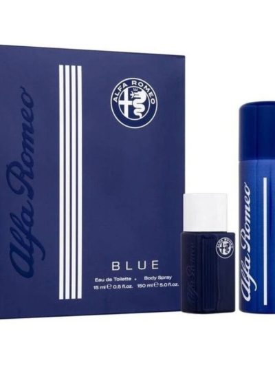 Alfa Romeo Blue zestaw woda toaletowa spray 15ml + perfumowany spray do ciała 150ml