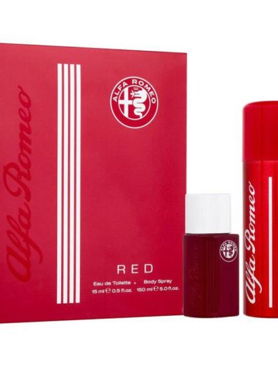 Alfa Romeo Red zestaw woda toaletowa spray 15ml + perfumowany spray do ciała 150ml