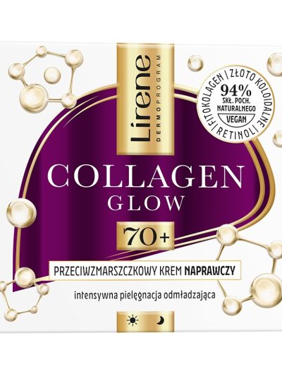 Lirene Collagen Glow przeciwzmarszczkowy krem naprawczy 70+ 50ml
