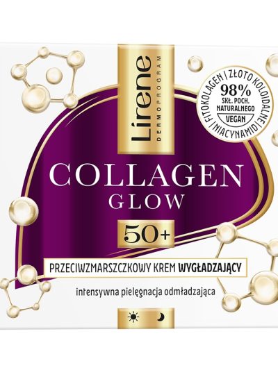 Lirene Collagen Glow przeciwzmarszczkowy krem wygładzający 50+ 50ml