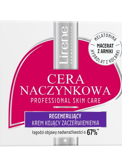 Lirene Cera Naczynkowa regenerujący krem kojący zaczerwienienia na noc  50ml