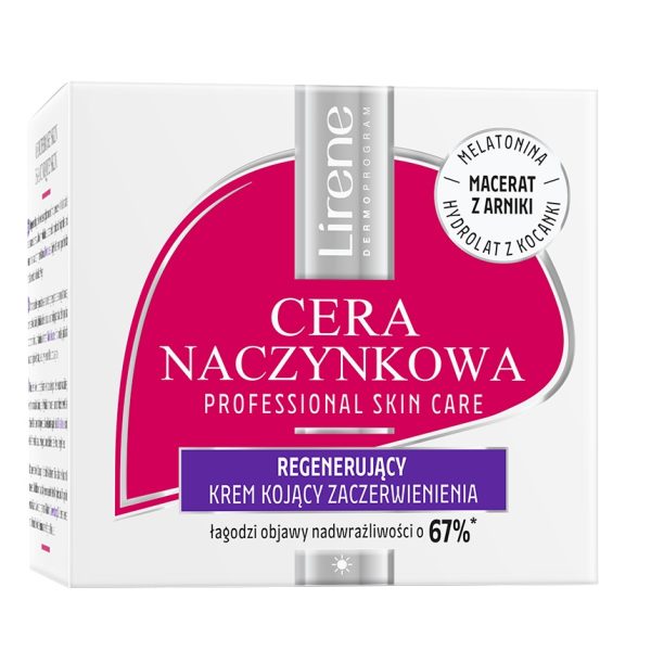 Lirene Cera Naczynkowa regenerujący krem kojący zaczerwienienia na noc 50ml