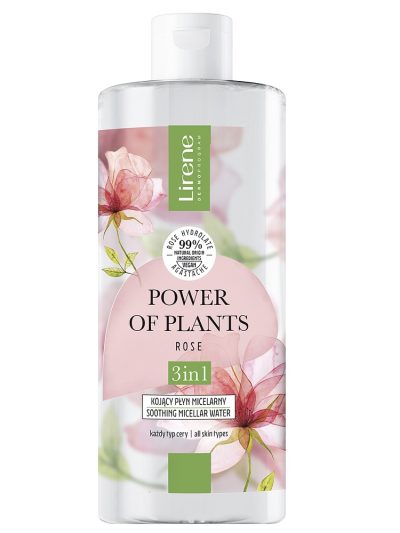 Lirene Power of Plants kojący płyn micelarny 3w1 Róża 400ml