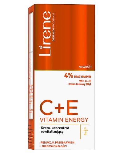 Lirene C+E Vitamin Energy krem-koncentrat rewitalizujący na dzień i na noc 40ml