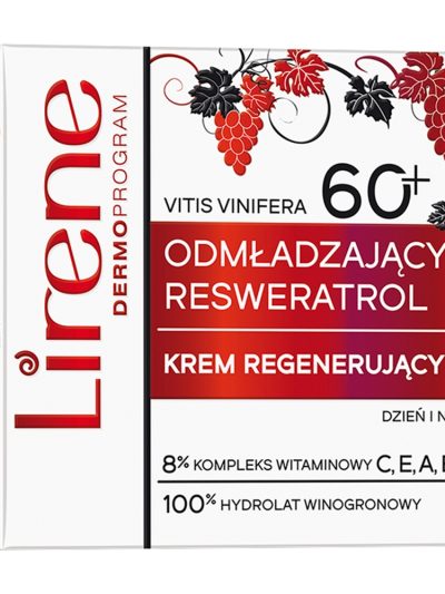 Lirene Odmładzający Resweratrol 60+ krem regenerujący na dzień i noc 50ml