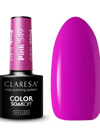 Claresa Color Soak Off UV/LED Pink lakier hybrydowy 549 5g