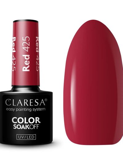 Claresa Color Soak Off UV/LED Red lakier hybrydowy 425 5g