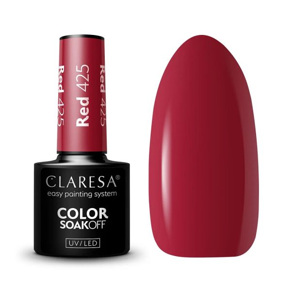 Claresa Color Soak Off UV/LED Red lakier hybrydowy 425 5g