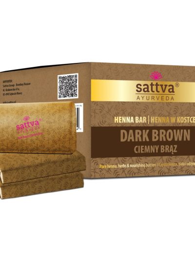 Sattva Ayurveda Henna Bar henna w kostce Dark Brown 3x80g