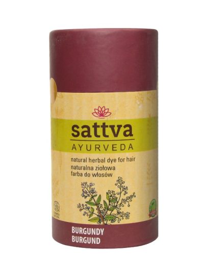 Sattva Natural Herbal Dye for Hair naturalna ziołowa farba do włosów Burgundy 150g