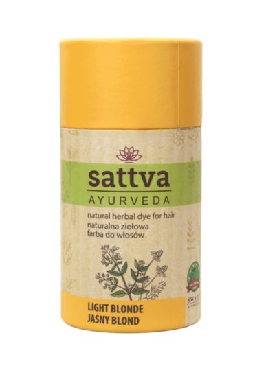 Sattva Natural Herbal Dye for Hair naturalna ziołowa farba do włosów Light Blonde 150g