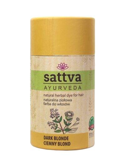 Sattva Natural Herbal Dye for Hair naturalna ziołowa farba do włosów Dark Blonde 150g