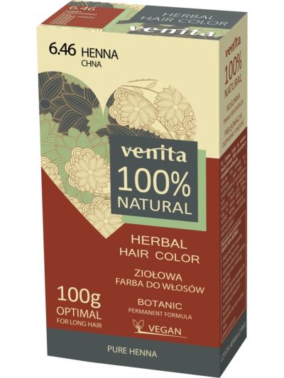 Venita Herbal Hair Color ziołowa farba do włosów 6.46 Chna 100g