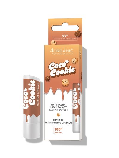 4organic Naturalny nawilżający balsam do ust Coco Cookie 5g
