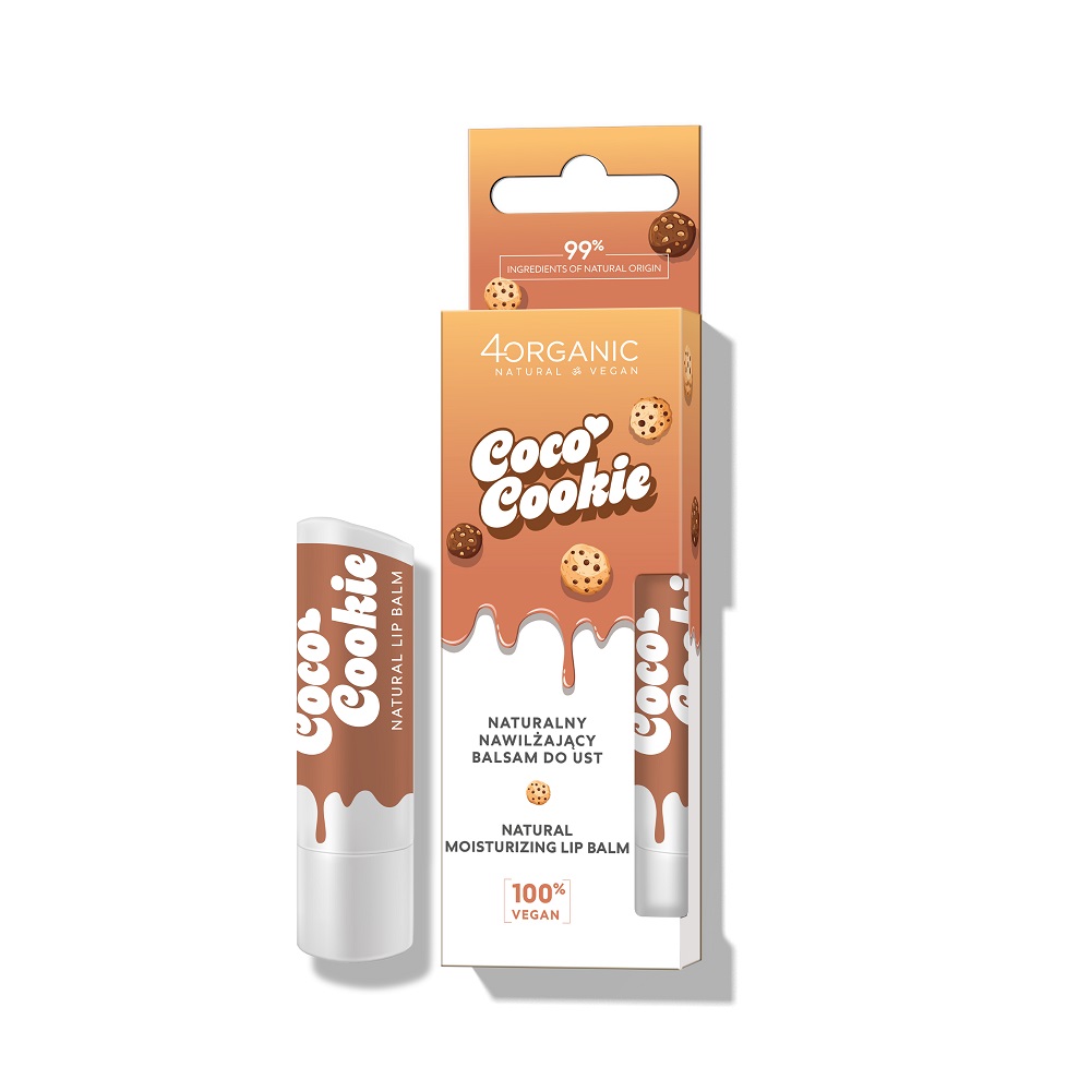 4organic 4organic natürlich feuchtigkeitsspendend Lotion für die Lippen Coco Cookie 5g — Inhaltsstoffe und Bewertung