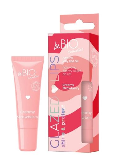 BeBio Ewa Chodakowska Glazed Lips naturalny żelowy olejek do ust Creamy Strawberry 10ml