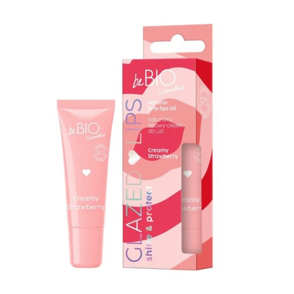 BeBio Ewa Chodakowska Glazed Lips naturalny żelowy olejek do ust Creamy Strawberry 10ml