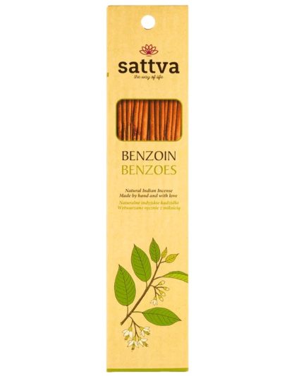 Sattva Natural Indian Incense naturalne indyjskie kadzidełko Benzoes 15szt