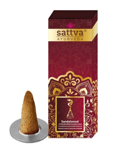 Sattva Incense Sticks Cones kadzidła stożkowe Sandalwood 10szt