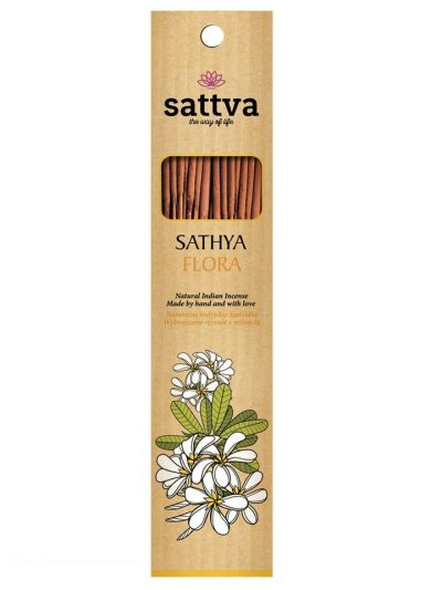 Sattva Natural Indian Incense naturalne indyjskie kadzidełko Sathya Flora 15szt