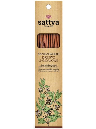 Sattva Natural Indian Incense naturalne indyjskie kadzidełko Drzewo Sandałowe 15szt