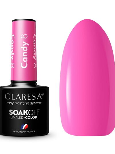 Claresa Soak Off UV/LED Candy lakier hybrydowy 8 5g