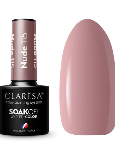 Claresa Soak Off UV/LED Nude lakier hybrydowy 115 5g
