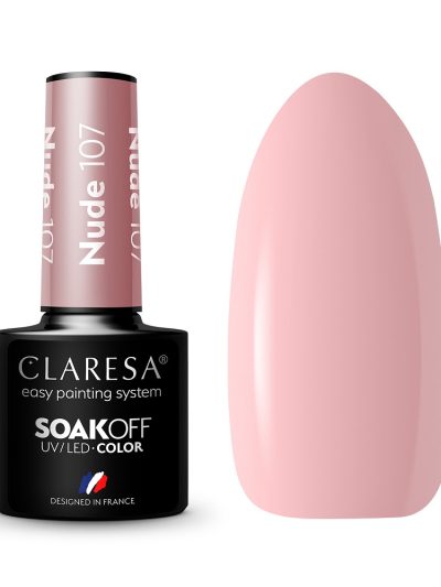 Claresa Soak Off UV/LED Nude lakier hybrydowy 107 5g