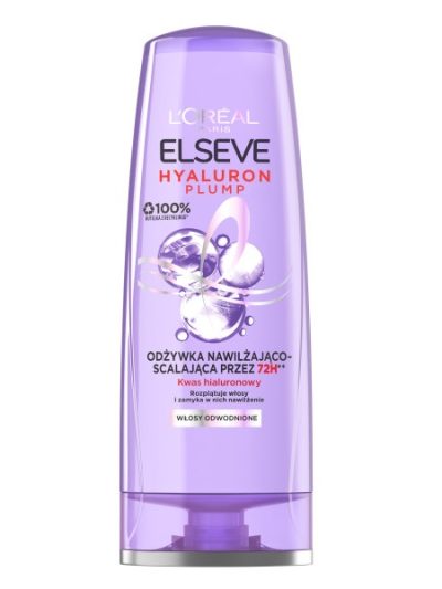 L'Oreal Paris Elseve Hyaluron Plump odżywka nawilżająco-scalająca do włosów odwodnionych 200ml