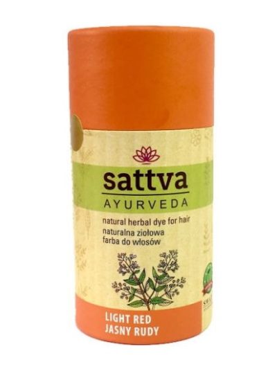 Sattva Natural Herbal Dye for Hair naturalna ziołowa farba do włosów Light Red 150g
