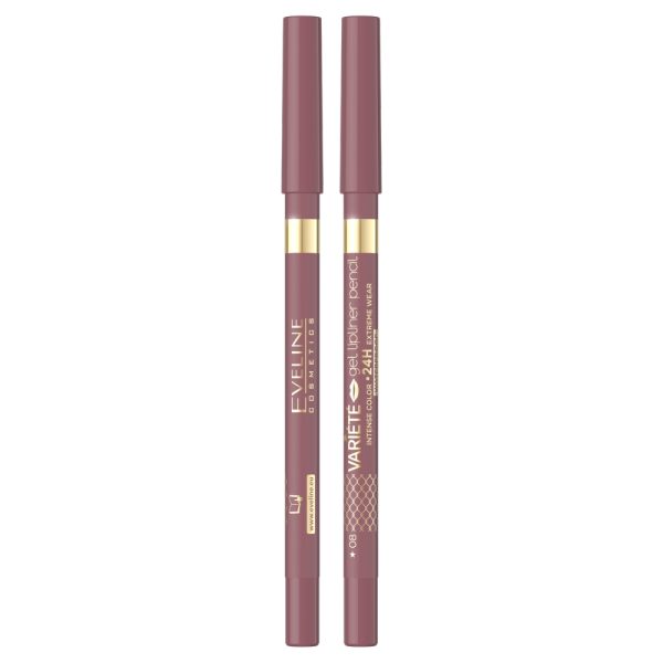 Eveline Cosmetics Variete wodoodporna żelowa konturówka do ust 08