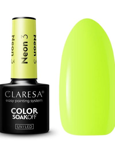 Claresa Color Soak Off UV/LED Neon lakier hybrydowy 3 5g