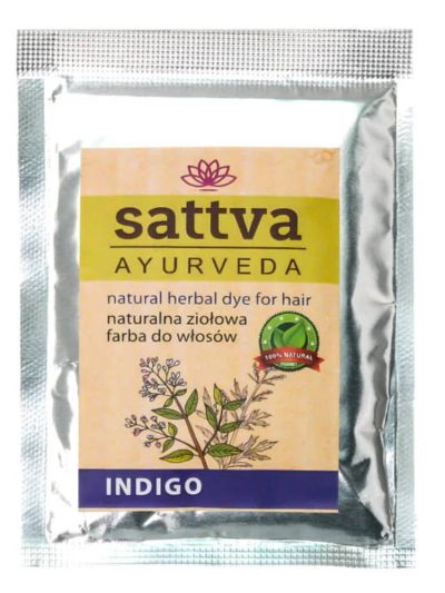 Sattva Natural Herbal Dye for Hair naturalna ziołowa farba do włosów Indigo 10g