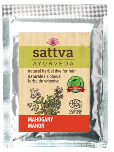 Sattva Natural Herbal Dye for Hair naturalna ziołowa farba do włosów Mahogany 10g