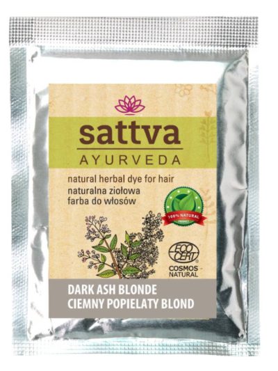 Sattva Natural Herbal Dye for Hair naturalna ziołowa farba do włosów Dark Ash Blonde 10g