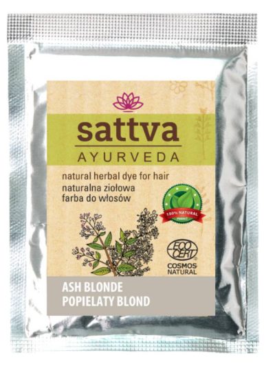 Sattva Natural Herbal Dye for Hair naturalna ziołowa farba do włosów Ash Blonde 10g