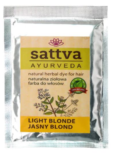 Sattva Natural Herbal Dye for Hair naturalna ziołowa farba do włosów Light Blonde 10g