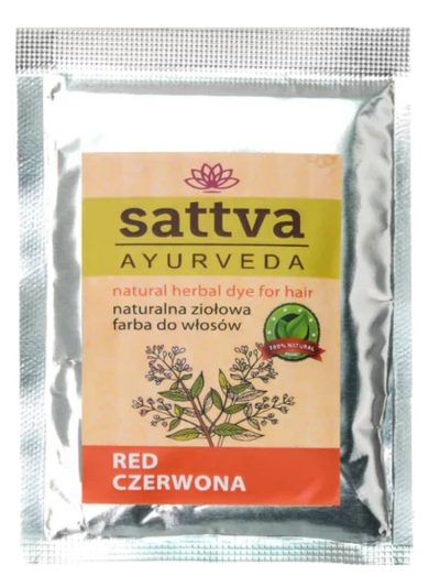 Sattva Natural Herbal Dye for Hair naturalna ziołowa farba do włosów Red 10g