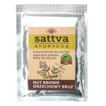 Sattva Natural Herbal Dye for Hair naturalna ziołowa farba do włosów Nut Brown 10g
