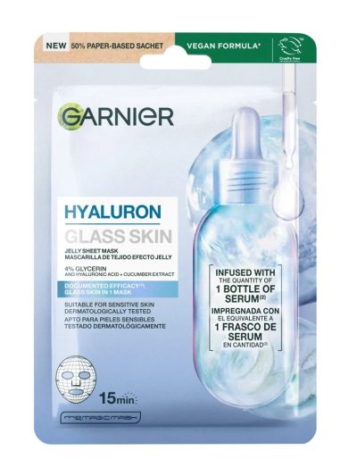 Garnier Hyaluron Glass Skin żelowa maska na tkaninie 27g
