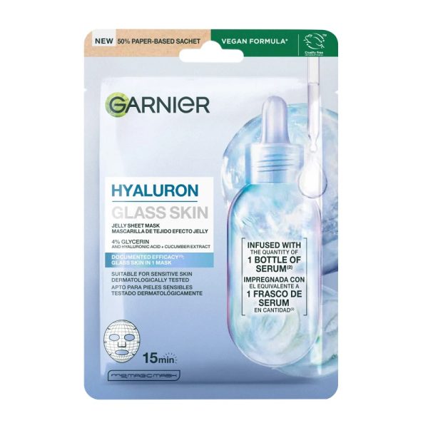 Garnier Hyaluron Glass Skin żelowa maska na tkaninie 27g