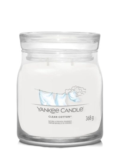 Yankee Candle Średnia świeca zapachowa Clean Cotton 368g