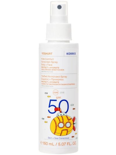 Korres Yoghurt Kids Comfort Sunscreen Spray emulsja ochronna w sprayu dla dzieci SPF50 150ml